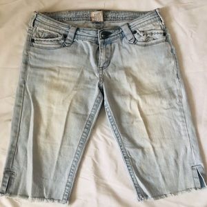 Industrial Cotton Denim Bermuda Shorts